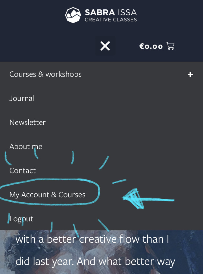 Accessing My account & courses