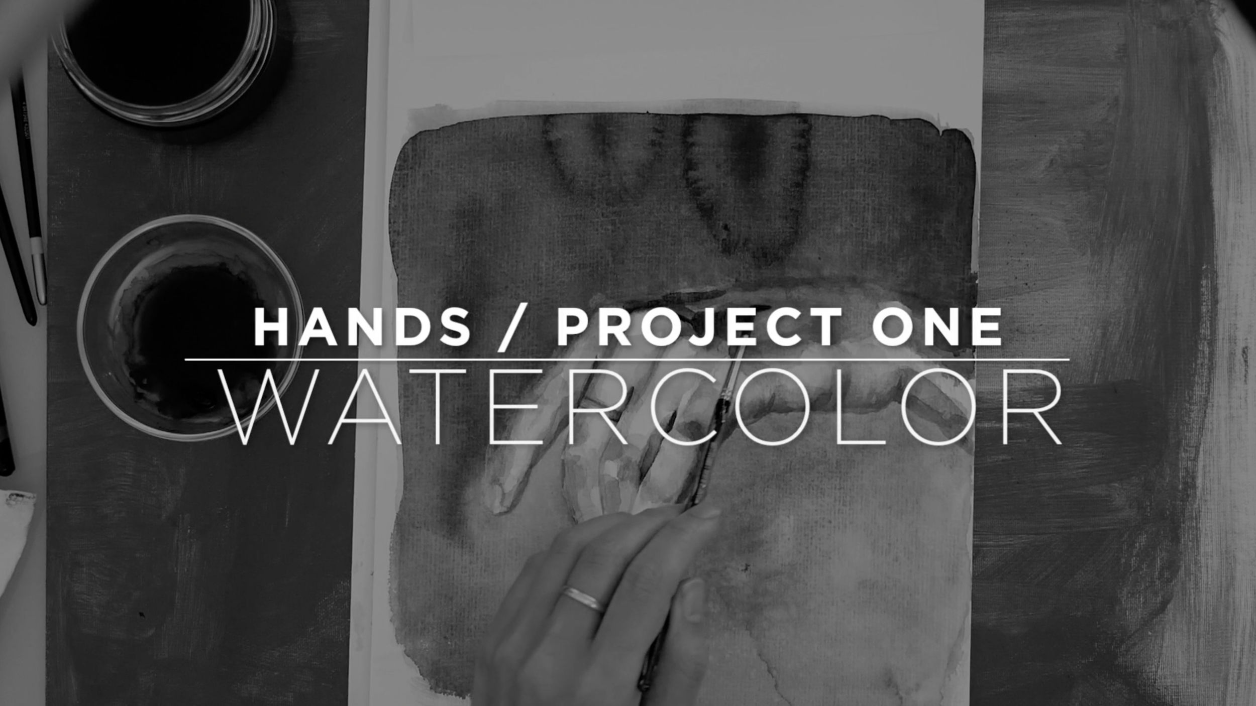 Project one: Hand in watercolor